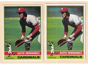2 1976 Topps Keith Hernandez Baseball Cards