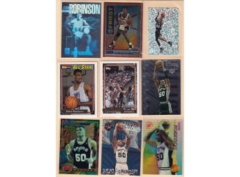 9 Assorted David Robinson Cards