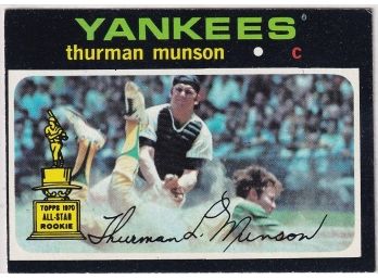 1971 Topps Thurmon Munson 1970 All-Star Rookie