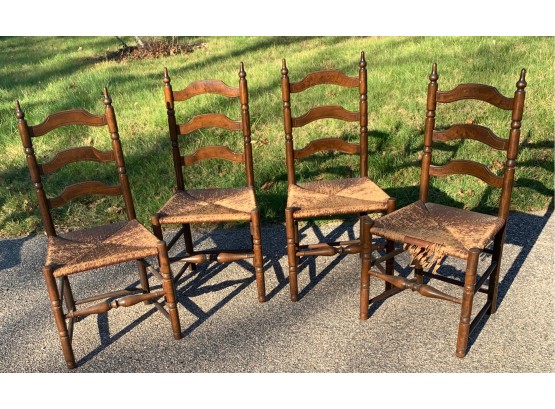 Lot Of (4) Ladder Back Chairs