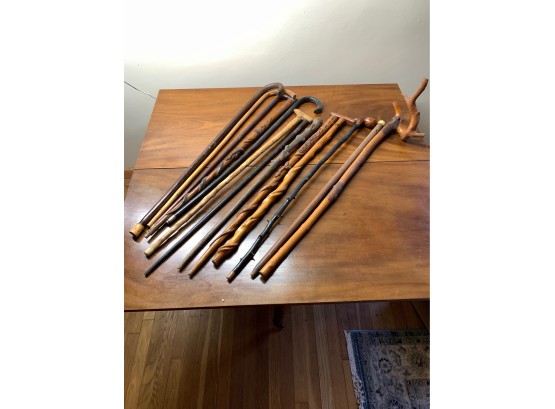 Large Collection Of Antique Walking Canes