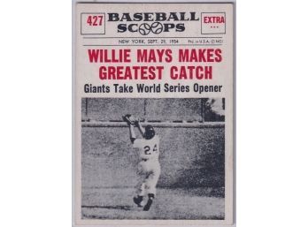 1961 Nu-Card Scoops Willie Mays Greatest Catch