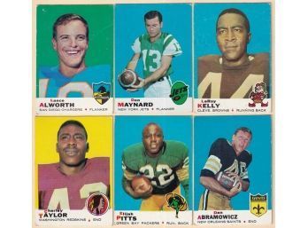 1969 Topps Football Card Lot With Stars