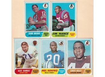 1968 Topps Football Card Lot With Stars
