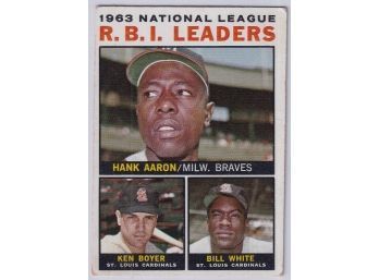 1964 Topps National League RBI Leaders With Hank Aaron