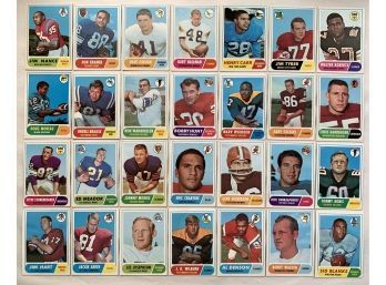 1968 Topps Football Card Lot (28) With Stars