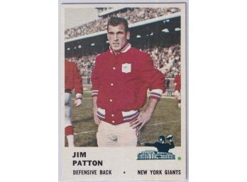 1961 Fleer #72 Jim Patton