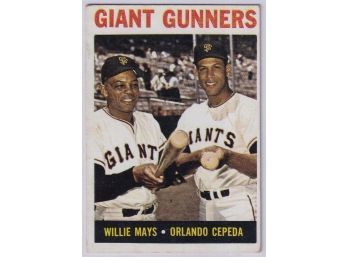 1963 Topps Giant Gunners Wilie Mays & Orlando Cepeda
