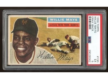 1956 Topps #130 Willie Mays PSA 5