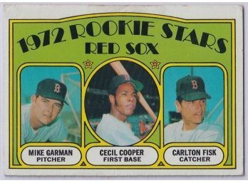 1972 Topps Red Sox Rookie Stars With Carlton Fisk & Cecil Cooper