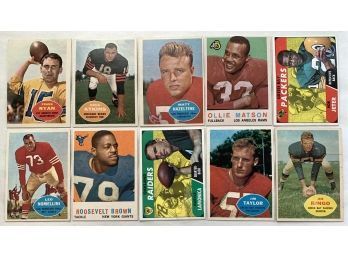1950's & 1960's Football Card Lot With Stars