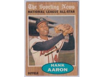 1962 Topps #394 Hank Aaron Sporting News