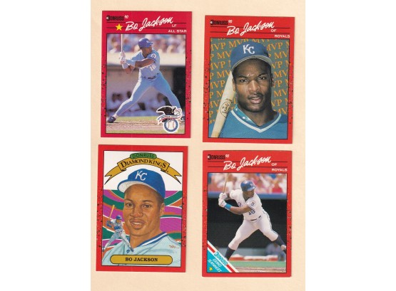 4 1989 Bo Jackson Baseball Cards