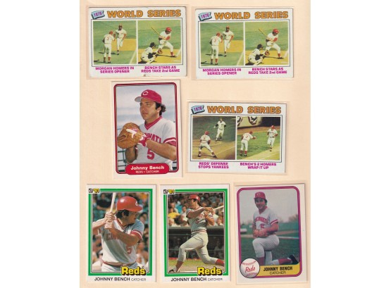 7 Johnny Bench Baseball Cards