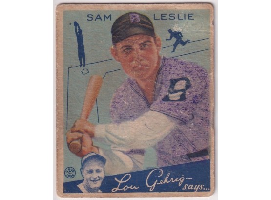 1934 Goudey Sam Leslie