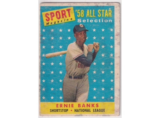 1958 Topps Sport Magazine Ernie Banks '58 All Star Selection