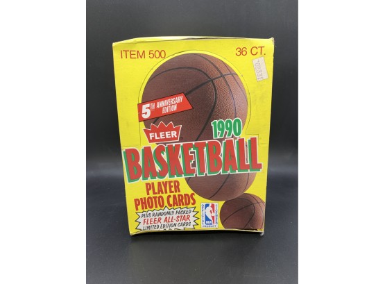 1990 Fleer Basketball Wax Box