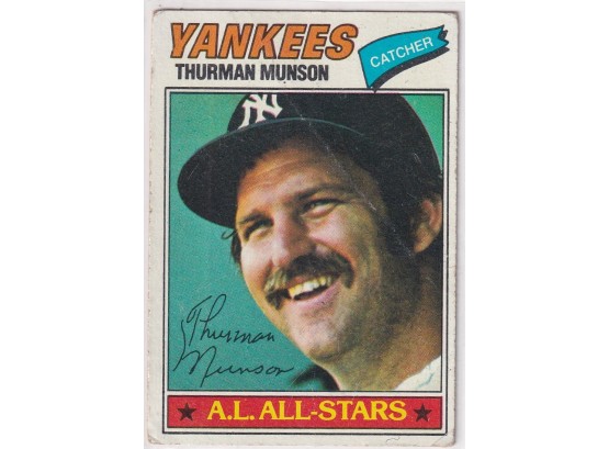 1977 Topps Thurman Munson A.L. All-Stars