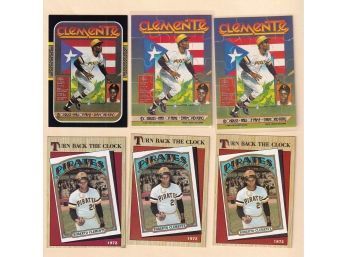 6 Roberto Clemente Baseball Cards