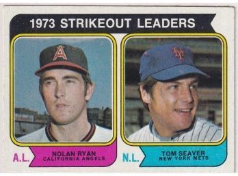 1974 Topps 1973 Strikeout Leaders Nolan Ryan & Tom Seaver