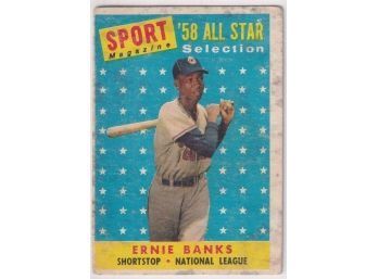 1958 Topps Sport Magazine Ernie Banks '58 All Star Selection
