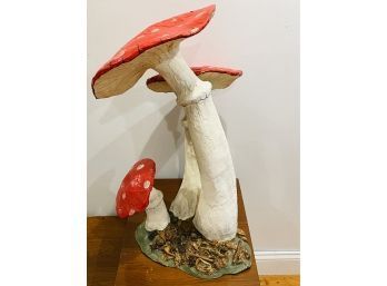 Large 28' Mid Century Paper Mache Mushroom Sculpture