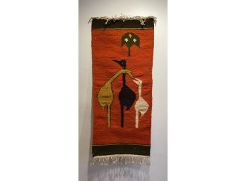 Mid Century Wool Woven Wall Tapestry