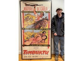 LARGE Over 6ft Vintage Movie Poster - The Hottest Adventure From Here To Timbuktu