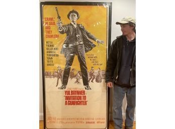 LARGE Over 6ft Vintage Movie Poster - Invitation To A Gun Fighter