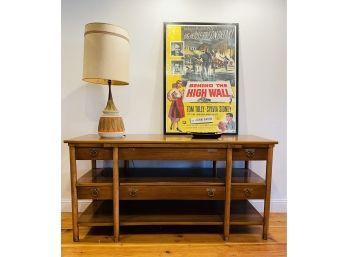 Mid Century Modern Sideboard / Dining Table With 5 Leafs