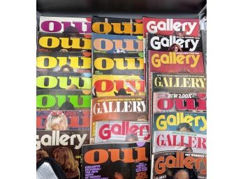 Large Collection Of Oui And Gallery Magazines - Collectible