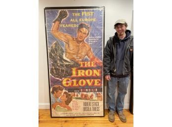 LARGE Over 6ft Vintage Movie Poster - The Iron Glove