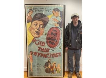 LARGE Over 6ft!!  Vintage Movie Poster - Hold That Hypnotist -