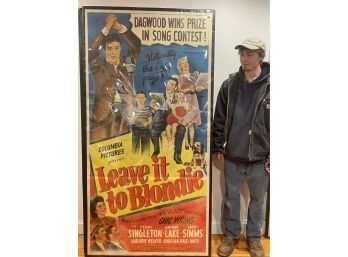LARGE Over 6ft !!!! Vintage Movie Poster - Leave It To Blondie