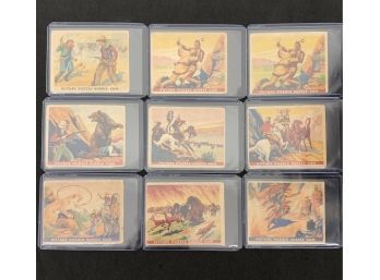 Lot Of 9 1933 Wild West Gum Trading Cards
