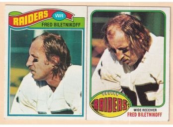 2 Fred Biletnikoff Football Cards