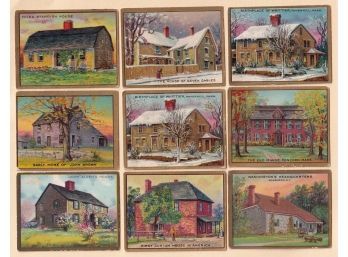Lot Of 9 1911 T69 Cards Historic Homes