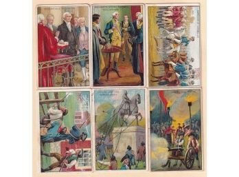 Lot Of 6 1911 T70 Just Suits Back Historical Events Cards