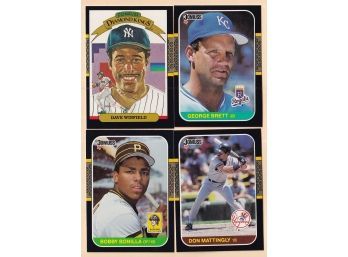 4 1986 Donruss Baseball Cards