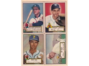 Lot Of 4 1952 Topps Cards