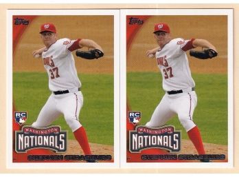 Lot Of 2 2010 Topps Stephen Strasburg Rookie Cards