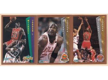 Lot Of 3 1992 Fleer Michael Jordan Cards