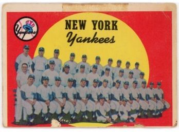 1959 Topps Yankees Team Card
