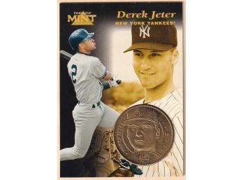 1997 Pinnacle Mint Derek Jeter Card And Coin