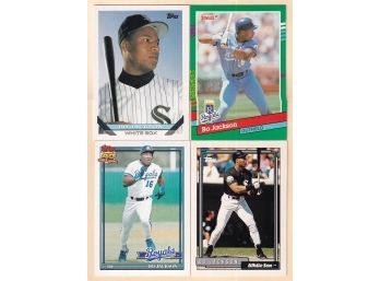 4 Bo Jackson Baseball Cards