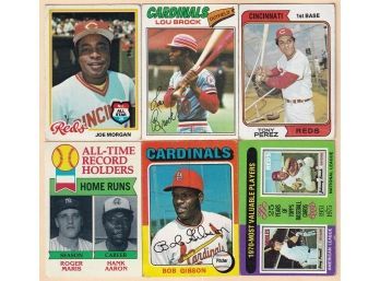 6 1970's Baseball Cards