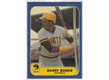 1986 Fleer Barry Bonds Rookie Card