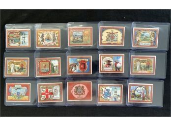 Lot Of 15 1910 HELMAR CARDS STATE SEALS