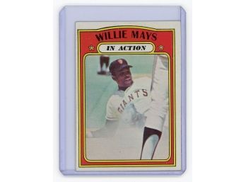 1972 Topps Willie Mays In Action