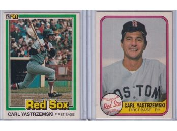 2 Carl Yastrzemski Baseball Cards